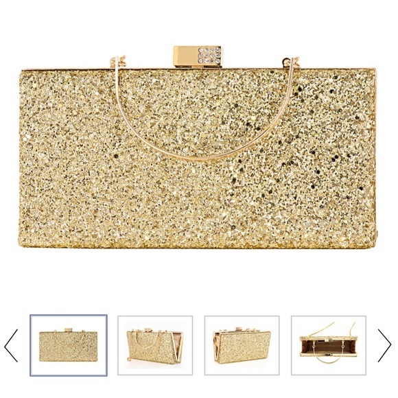 Gold glitter clutch - Picture 3 of 4